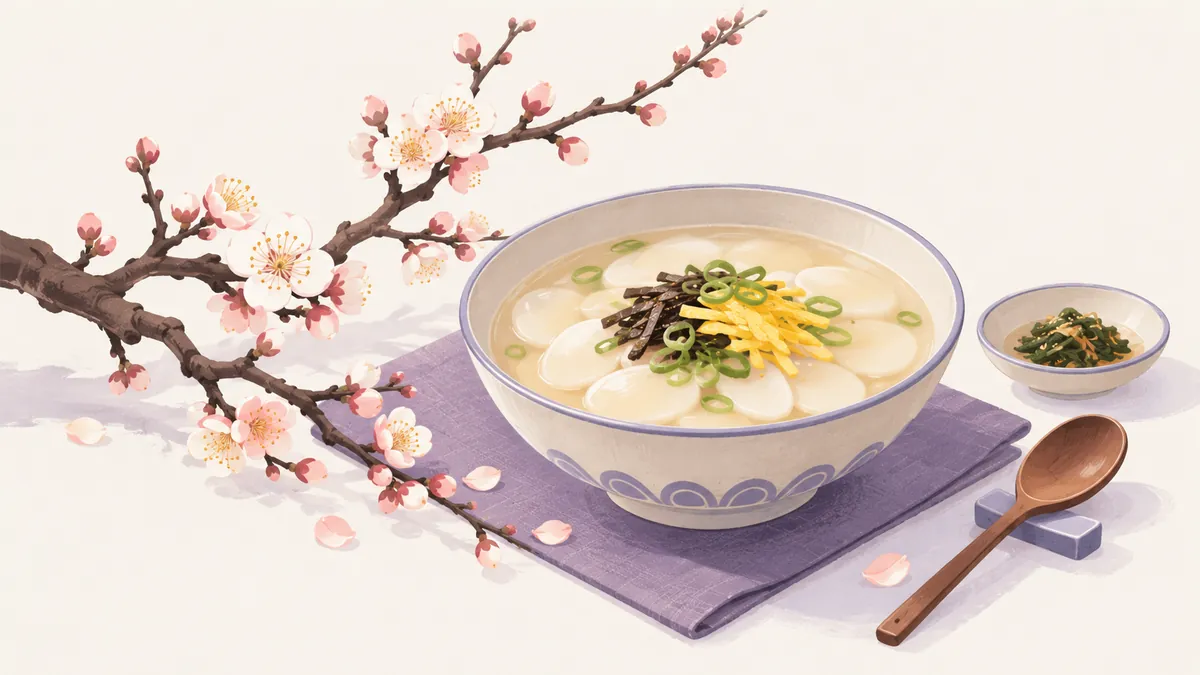 Rama de ciruelo y sopa de pastel de arroz para Ipchun y Seollal 2027